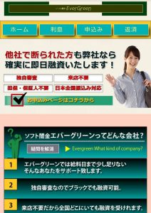 エバーグリーンHPキャプチャー エバーグリーンのホームページ