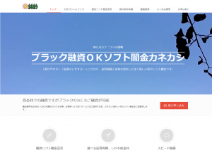 ソフト闇金「カネカシ」HP ブラック融資OKソフト闇金カネカシのホームページ画像