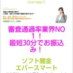 安心・安全・即日融資と書かれたエバースマートのＨＰ画像
