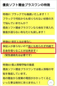 誰にも知られず借りられるとの記載