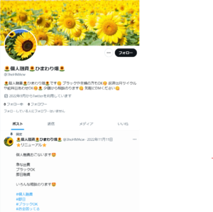🌻個人融資🌻ひまわり畑🌻のTwitterアカウント