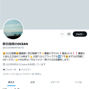 即日融資のOCEANのX